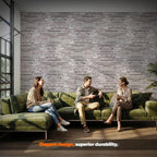 IZODEKOR 3D Wall Panels Brick Effect, Wall Cladding, Indoor&Outdoor, Stone Look - Image 2