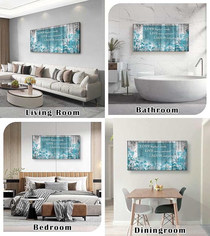 Cao Gen Decor Art S07050 Wall Art Motivational Quotes Canvas Prints 1 Panels - Image 2