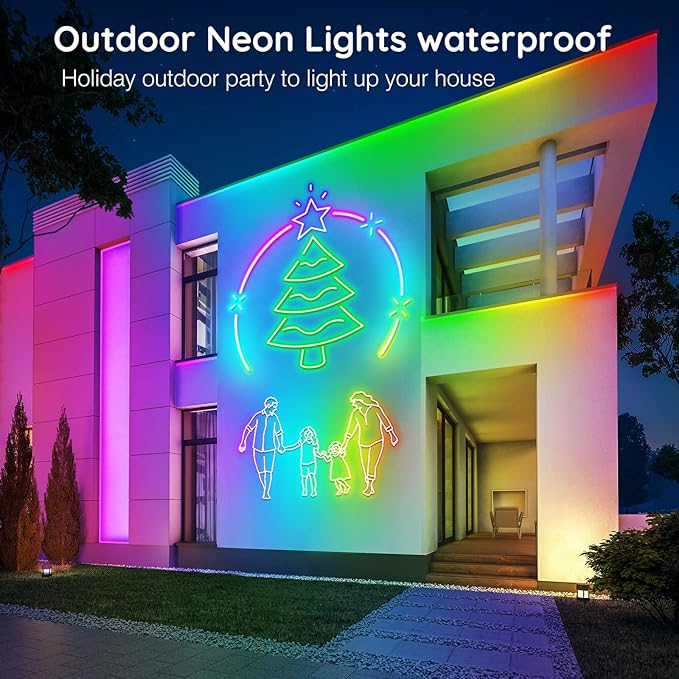 AILBTON 100Ft Neon Rope Lights, Flexible Led Rope Lights Control - Image 6