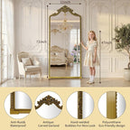 71"x32"Arched Full Length Floor Mirror, Full Body Mirrors - Image 6