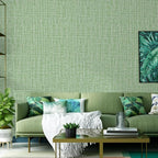 TANONE Contact Paper Peel and Stick, Grasscloth Green Wallpaper Self Adhesive - Image 5