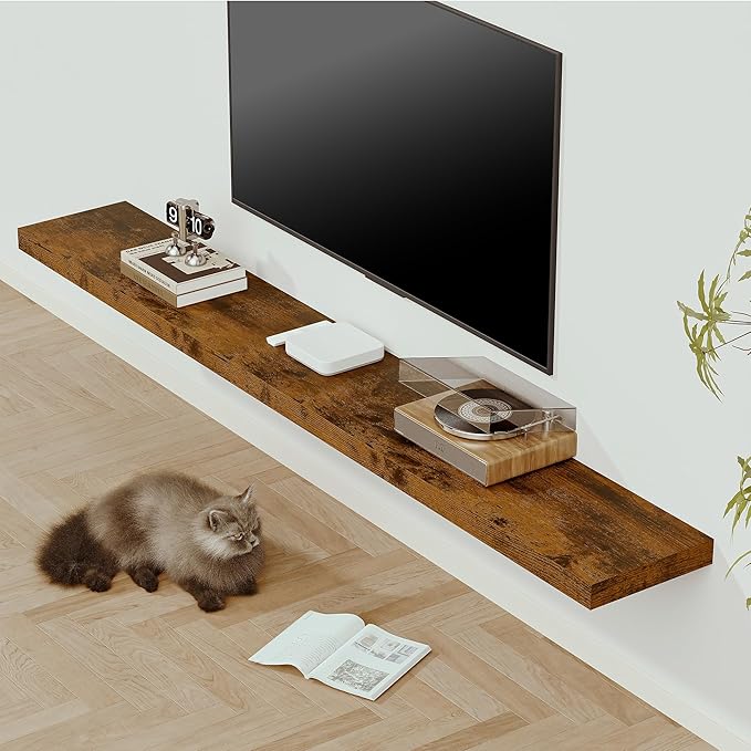 Vivelove 12 Inch Deep Floating Shelves 72 inch Long, 72 x 12 Wide Wall Shelves - Image 4