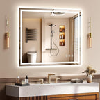 40x30 Inch LED Lighted Bathroom Mirror by Unknown