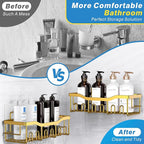 EUDELE 5-Pack Rustproof Stainless Steel Shower Caddy – No Drill Adhesive - Image 3