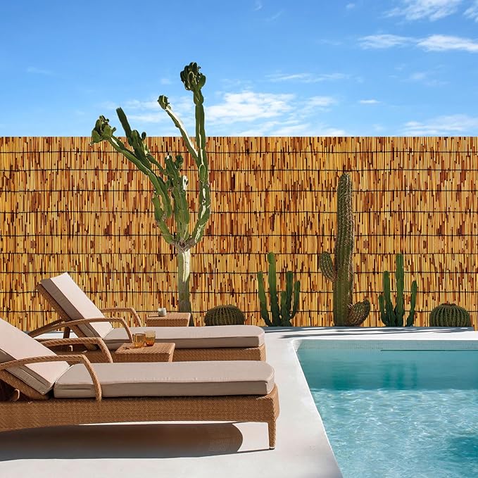 Reed Fencing Rolls, Patio Privacy Screen 5 Feet High, Decorative Bamboo Fence - Image 5