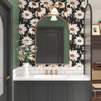 Laatse Boho Wallpaper Peel and Stick Dark Floral Contact Paper 17.5in x 118in - Image 3
