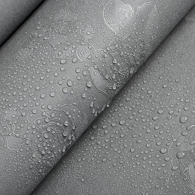 Erfoni 78.7"x17.7" Grey Contact Paper Gray Peel and Stick Wallpaper Thicken - Image 8
