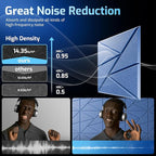 12 Pack Acoustic Panels with Self-Adhesive, Sound Panels High Density, - Image 5
