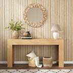 VEELIKE Sand Oak Wood Slat Wall Panels Peel and Stick Faux Wood Panels - Image 3