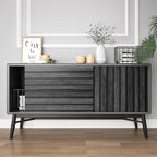 VEELIKE Charcoal Black Wooden Slat Wallpaper Peel and Stick Waterproof Dark - Image 7
