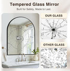 Vanity Bathroom Mirror for Wall, Arched Metal Frame for Bedroom, Living Room - Image 5