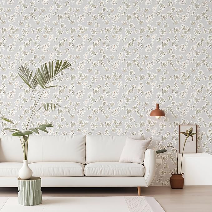 17.3" x 78.7" Floral Peel and Stick Wallpaper Removable Wallpaper Peel and Stick - Image 8