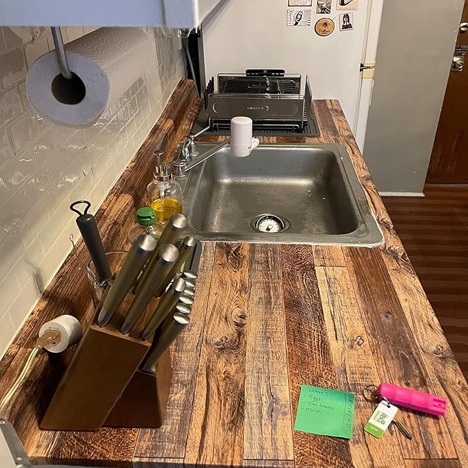 TANONE Wood Contact Paper Kitchen Peel and Stick Wallpaper, Self Adhesive - Image 3