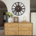 LEIKE Large Wall Clocks, Non Ticking, Battery Operated Big Retro Round Modern - Image 6