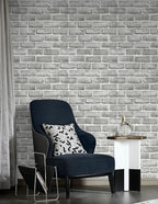 Guvana Grey Brick Wallpaper Peel and Stick Wallpaper 3D Brick Contact Paper - Image 8