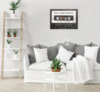 Inspirational Office Canvas Wall Art Picture Vintage Cassett Tape Prints Make - Image 3