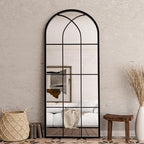 Mirror Full Length, Oversize Farmhouse Standing Wall Mirrors Hanging or Leaning - Image 3