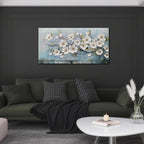 Anolyfi White Textured Flowers Wall Art - Image 6