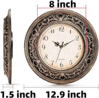 Pumtus Plastic Silent Wall Clock, 13 Inch Vintage Battery Operated Wall Clocks - Image 2