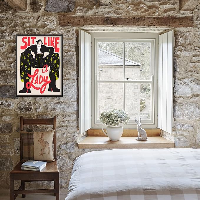 Funky Feminist Wall Art Vintage Trendy Equal Rights Canvas Poster 12x16 inch - Image 5