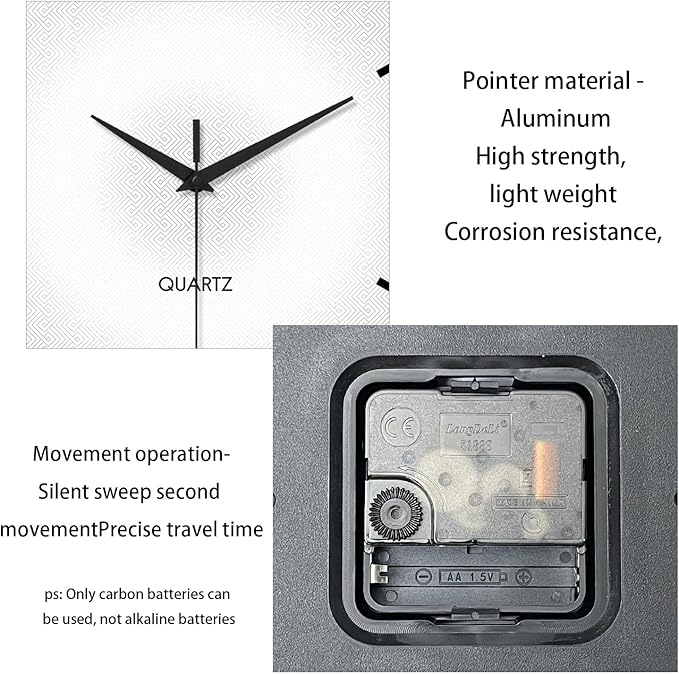 XFM Modern Simple Wall Clock 16 Inch Silent Wall Clocks Battery Operated Big - Image 7