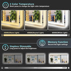 77x36 LED Bathroom Mirror with Lights, Backlit and Front Lit Anti-Fog Lighted - Image 4