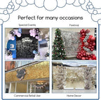 COKAOBE Champagne Gold Sequin Wall Backdrop 24PCS Square Sequin Backdrop - Image 5