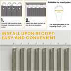 AJAZZ 100% Blackout Accordion Doors Interior Closet Curtain Doorway Curtains - Image 6