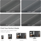 CUCRAF Light Grey Blackout Curtains 45 inch Length 2 Panels Set, Rod Pocket - Image 4
