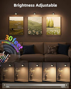 Wall Mounted Lights, 2 Pack Rechargeable RGB Color Changing Light, 3 Color - Image 3
