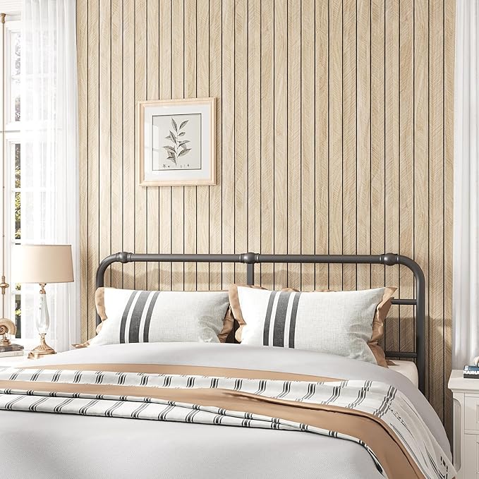 VEELIKE White Oak Wood Wall Panels Peel and Stick Foam Slat Wall Panel - Image 2
