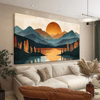 Suconvng Colorful Canvas Art Wall Decor Prints Mountain Boho Wall Art Picture by Suconvng