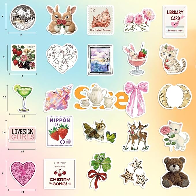 100PCS Pink Coquette Stickers Pack, Cute Aesthetic Bow Girly Stickers for Women Girls Waterproof Vinyl Decals for Laptop Water Bottles Computer Phone Guitar