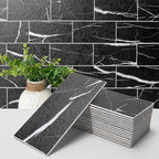 Art3d 102-Piece Faux Stone Peel and Stick Backsplash Tile, Waterproof Thick PVC by Art3d