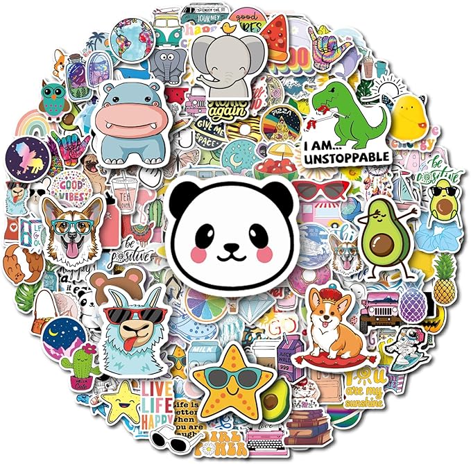 200Pcs Water Bottle Stickers for Kids Teens, Waterproof Vinyl Stickers, Stickers for Water Bottles
