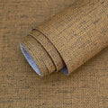 Brown Grasscloth Peel and Stick Wallpaper Textured Contact Paper by MANONIRIA