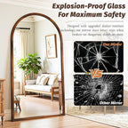 Full Length Mirror 76"×41" Floor Mirror Standing Tall Mirror, Arched Stand up - Image 6