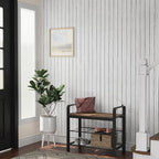 VEELIKE Whitewashed Wood Slat Wall Panels Peel and Stick Wood Wall Panel - Image 2