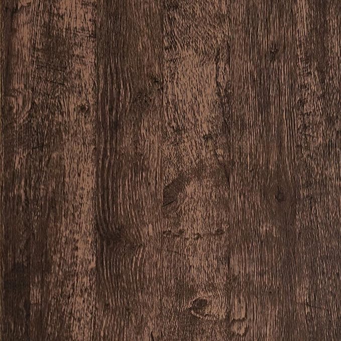 Dimoon 32.8Ftx17.7 Wood Contact Paper Brown Dark Wood Peel and Stick Wallpaper by DIYYOURMOON