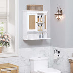 Spirich Bathroom Wall Cabinet Over Toilet, Boho Rattan Medicine Cabinet - Image 4