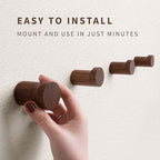 NAUMOO Natural Wooden Wall Mounted Hooks - Image 5