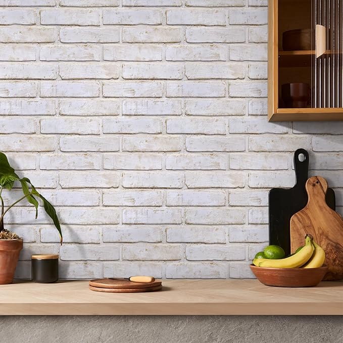 Commomy 3D Peel and Stick Brick, Ultralight Thin PVC Faux Brick Wall Panels - Image 3