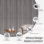 4 Pack Wood Panels for Wall, 47.2"×23.6" Wood Slat Acoustic Panels for Wall - Image 7