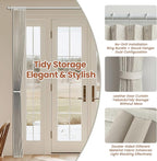 AJAZZ Blackout Accordion Door Curtain 98"x106" Cream White - Image 5