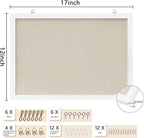 DAHAPYBOO Cork Board with Linen White 2Pack, Bulletin Board 17"x12" Hanging - Image 2