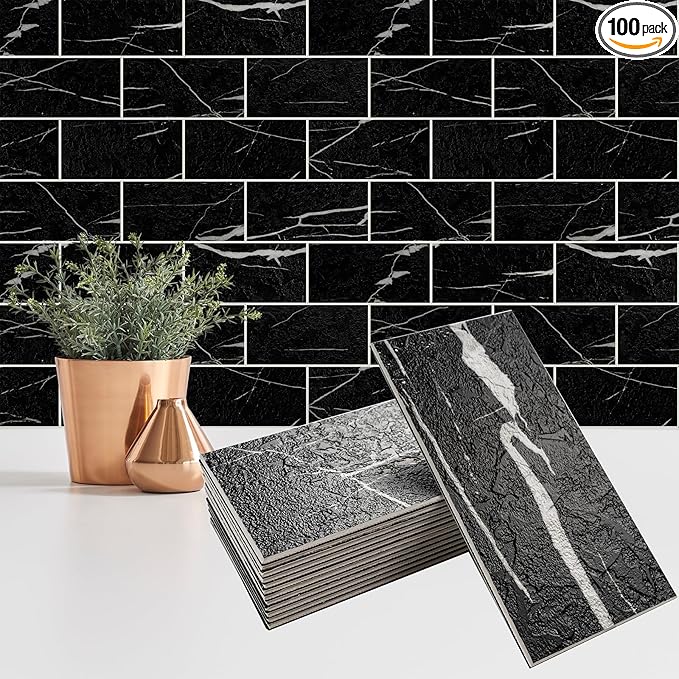 StyloVue 100 Pieces Peel and Stick Backsplash by StyloVue