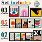 LANCHI95 15 PCS Boho Wall Decor– Mid Century Modern Wall Art Boho Posters - Image 2