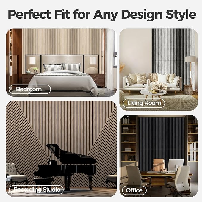 AKUMAX 4 Pack Acoustic Panels, Wood Slat - Image 8