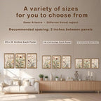 WRFON Botanical and Flower Canvas Wall Art, Framed Wildflower Wall Art Set of 3 - Image 6