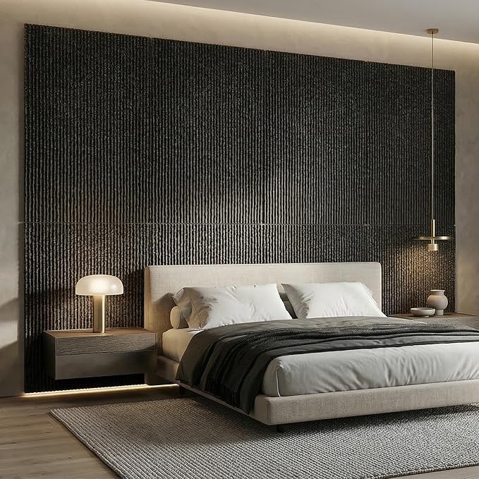 VooBang 4 Pack 3D Wall Panels, Waterfall Stone Texture PU Wall Panels, Accent - Image 2